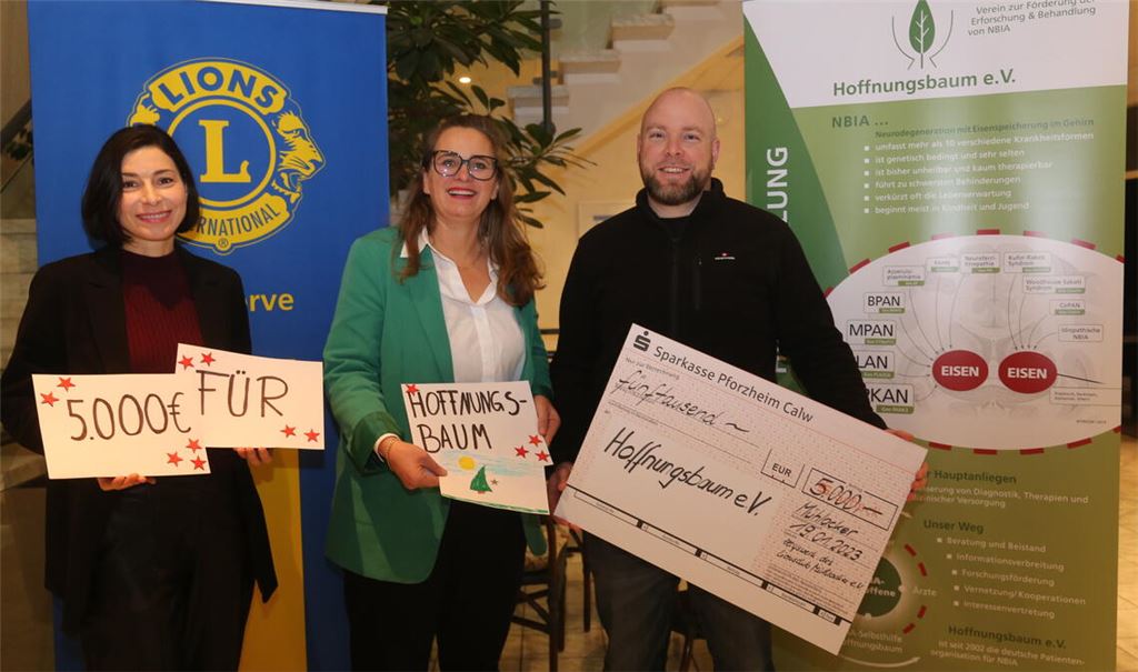 Fundraising campaign by the Mühlacker Lions Club for Hoffnungsbaum e.V.